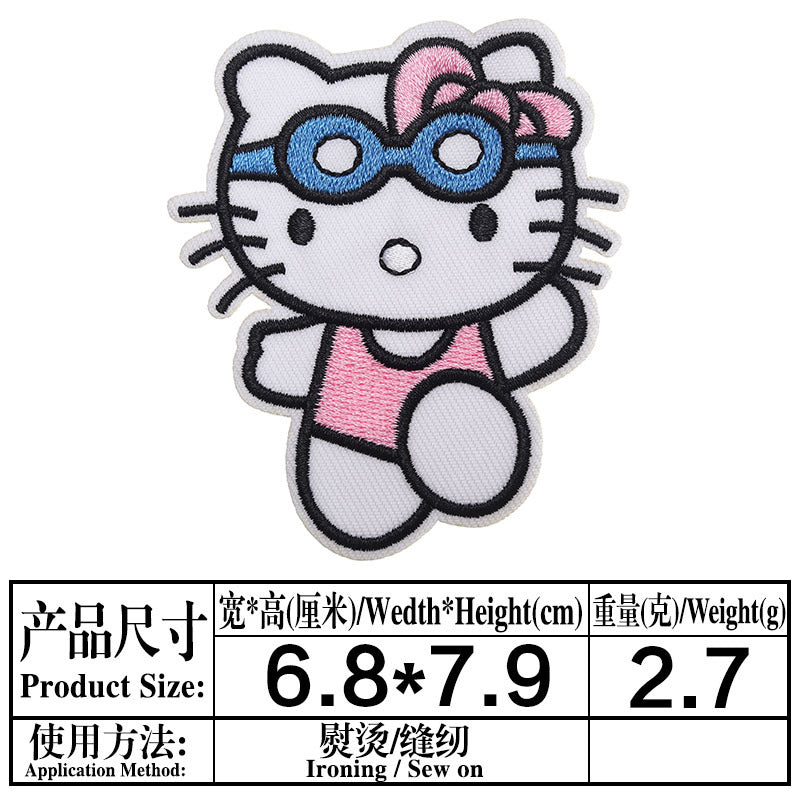 Wholesale DIY patchs cute cat patch children' s clothing bag OLY Exclusive